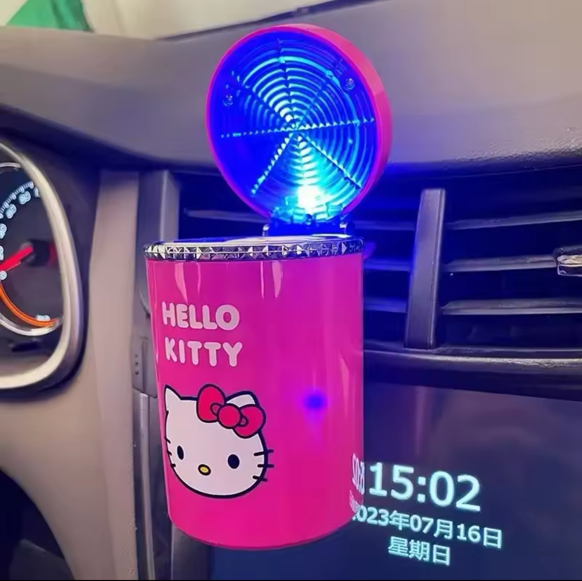 🌟 Cendrier LED "Hello Kitty" avec Couvercle 🎁