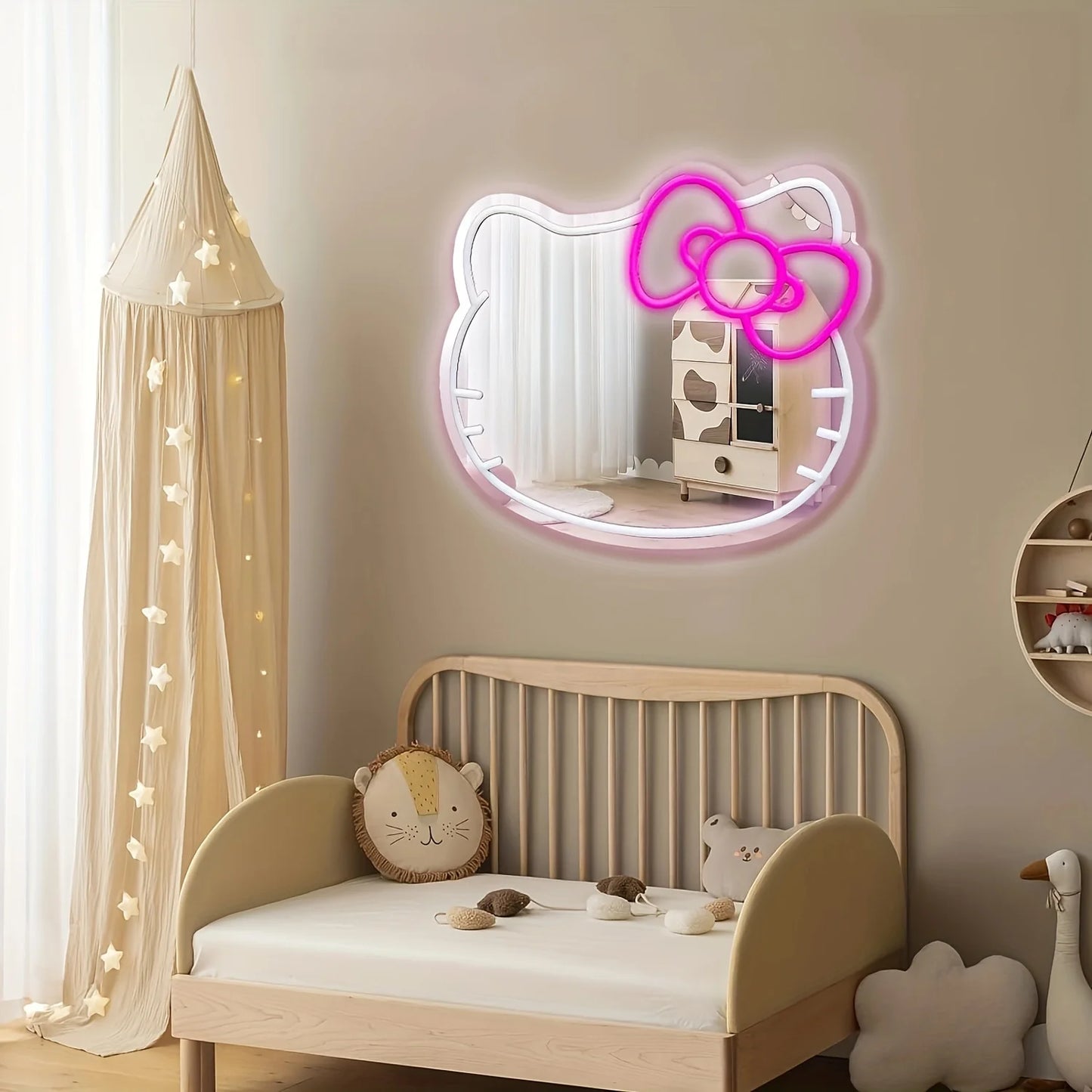 💡 Miroir "Hello Kitty" Néon LED 🎁