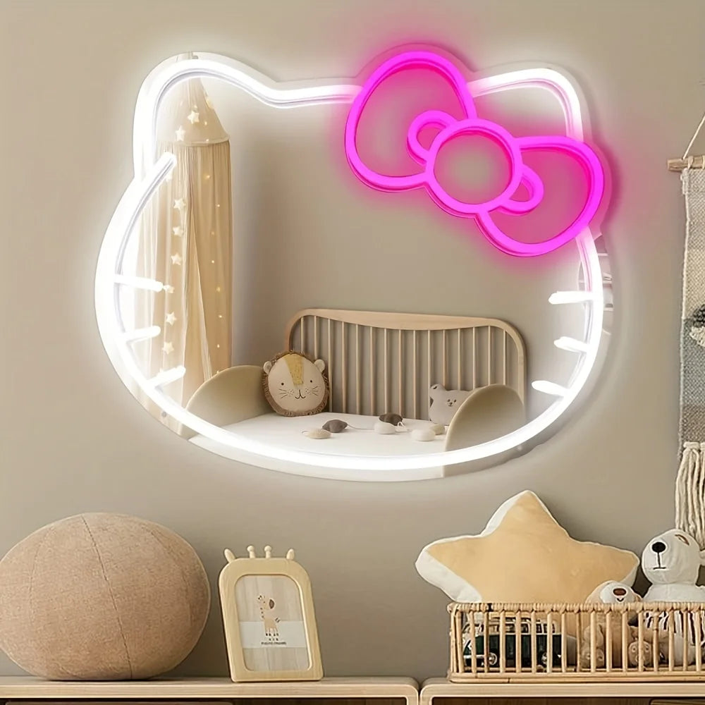 💡 Miroir "Hello Kitty" Néon LED 🎁