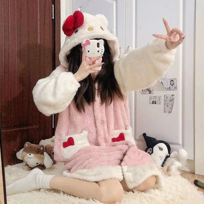 🌙 Pyjama "Hello Kitty" – Peignoir  ❄️